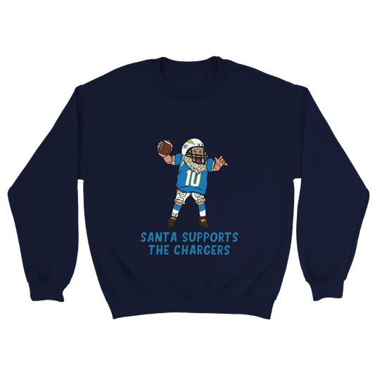 Los Angeles Chargers Unisex Crewneck Santa Sweatshirt