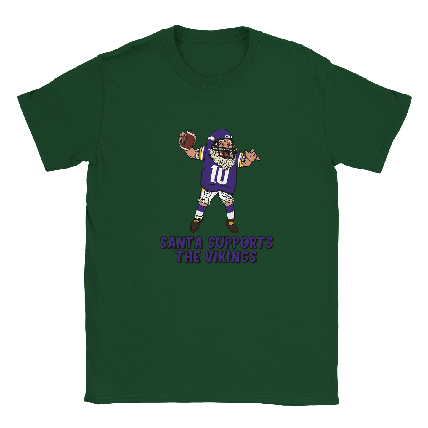 Minnesota Vikings Kids Crewneck Santa T-shirt