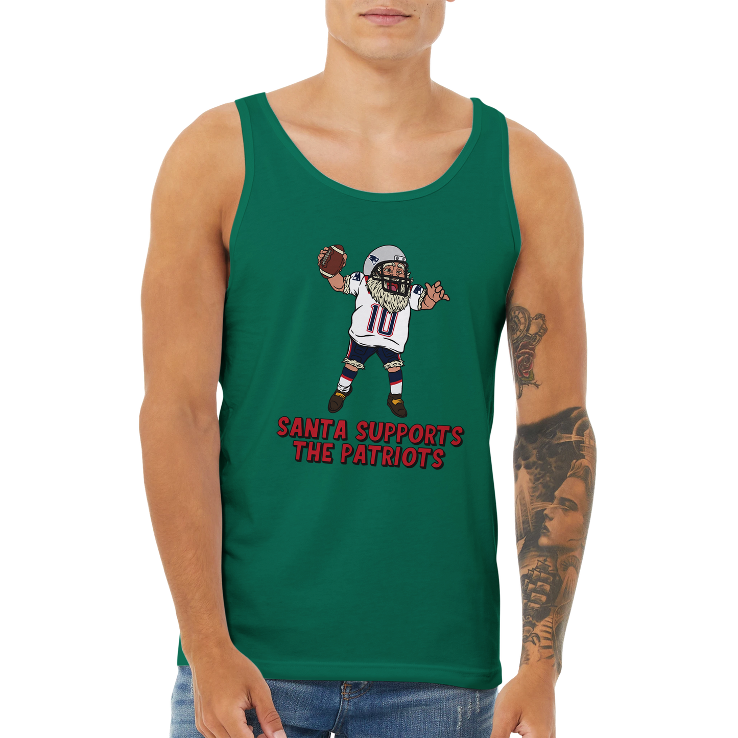 New England Patriots Unisex Tank Santa Top