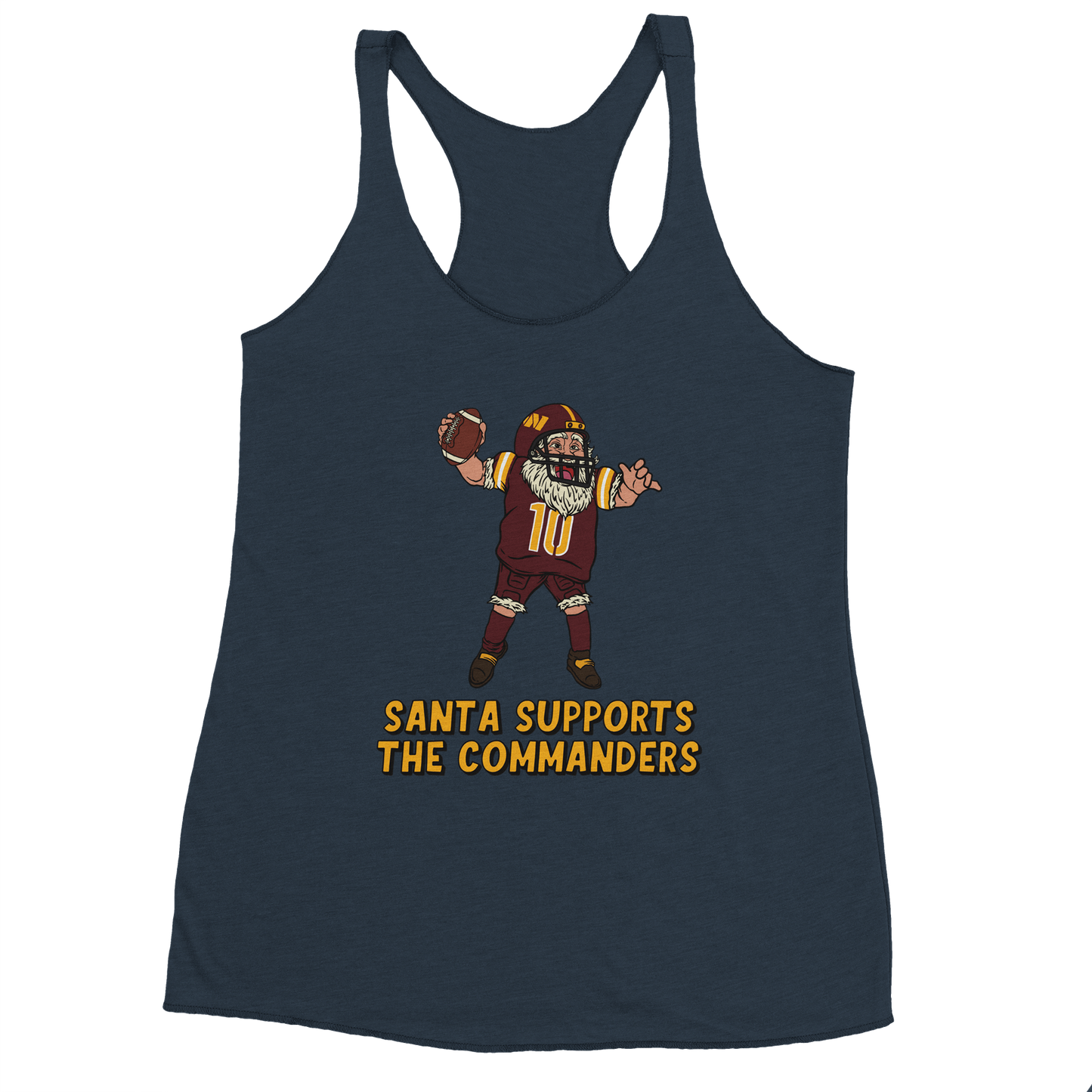 Washington Commanders Women's Racerback Santa Tank Top