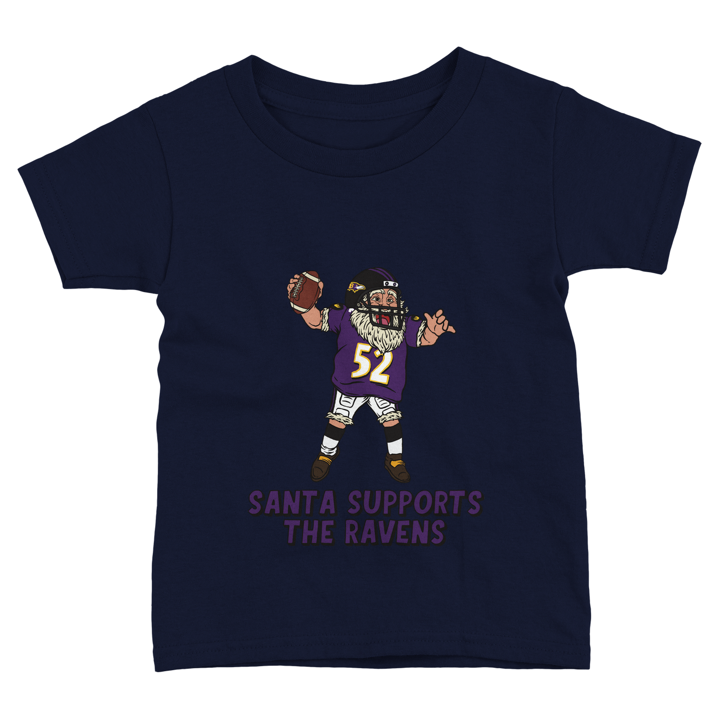 Baltimore Ravens Toddler Fine Jersey Santa T-Shirt