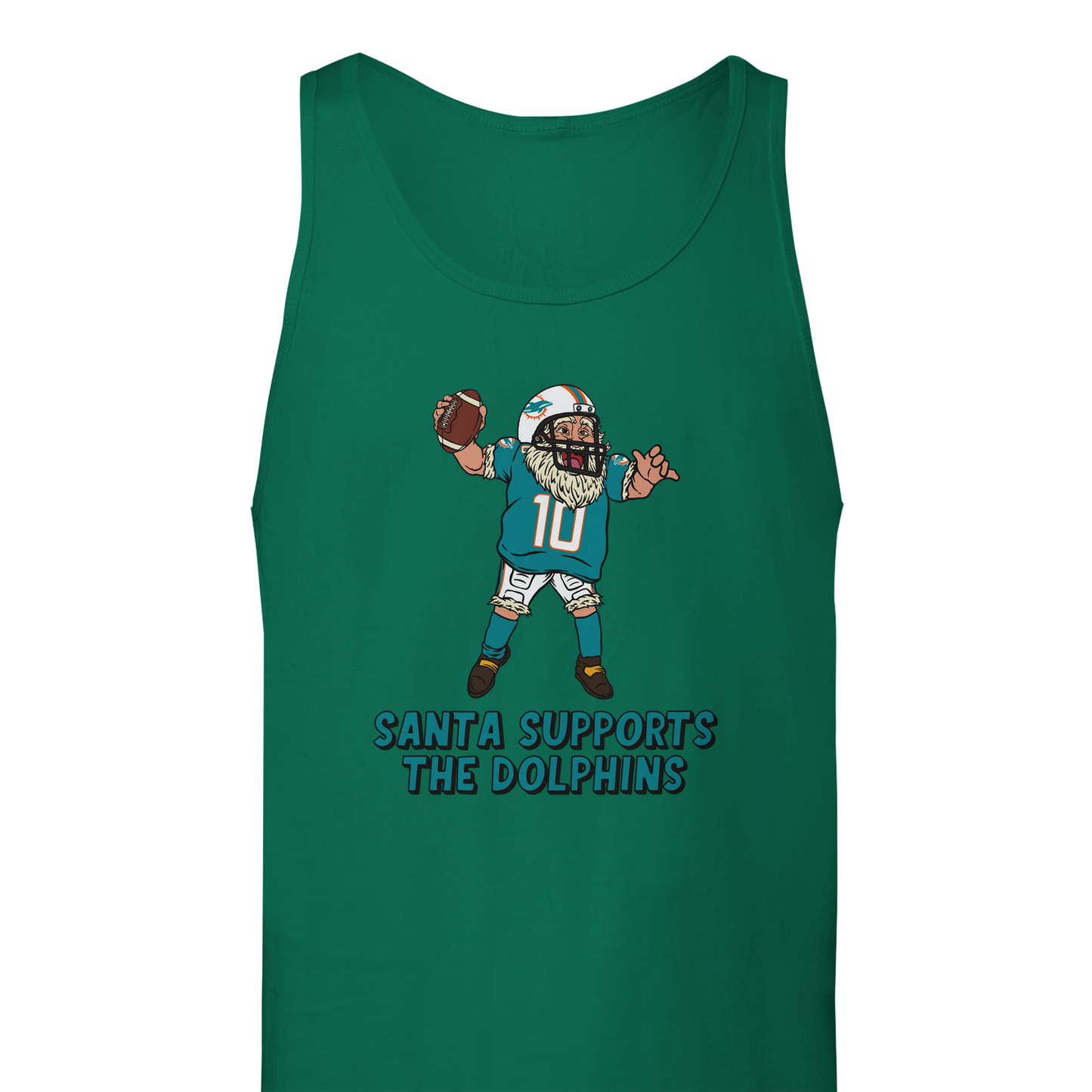 Miami Dolphins Unisex Santa Tank Top