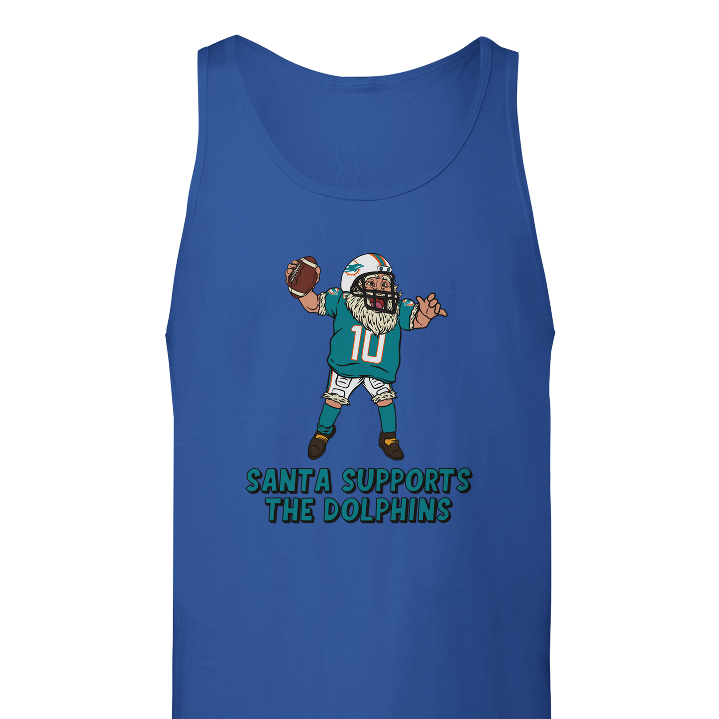 Miami Dolphins Unisex Santa Tank Top