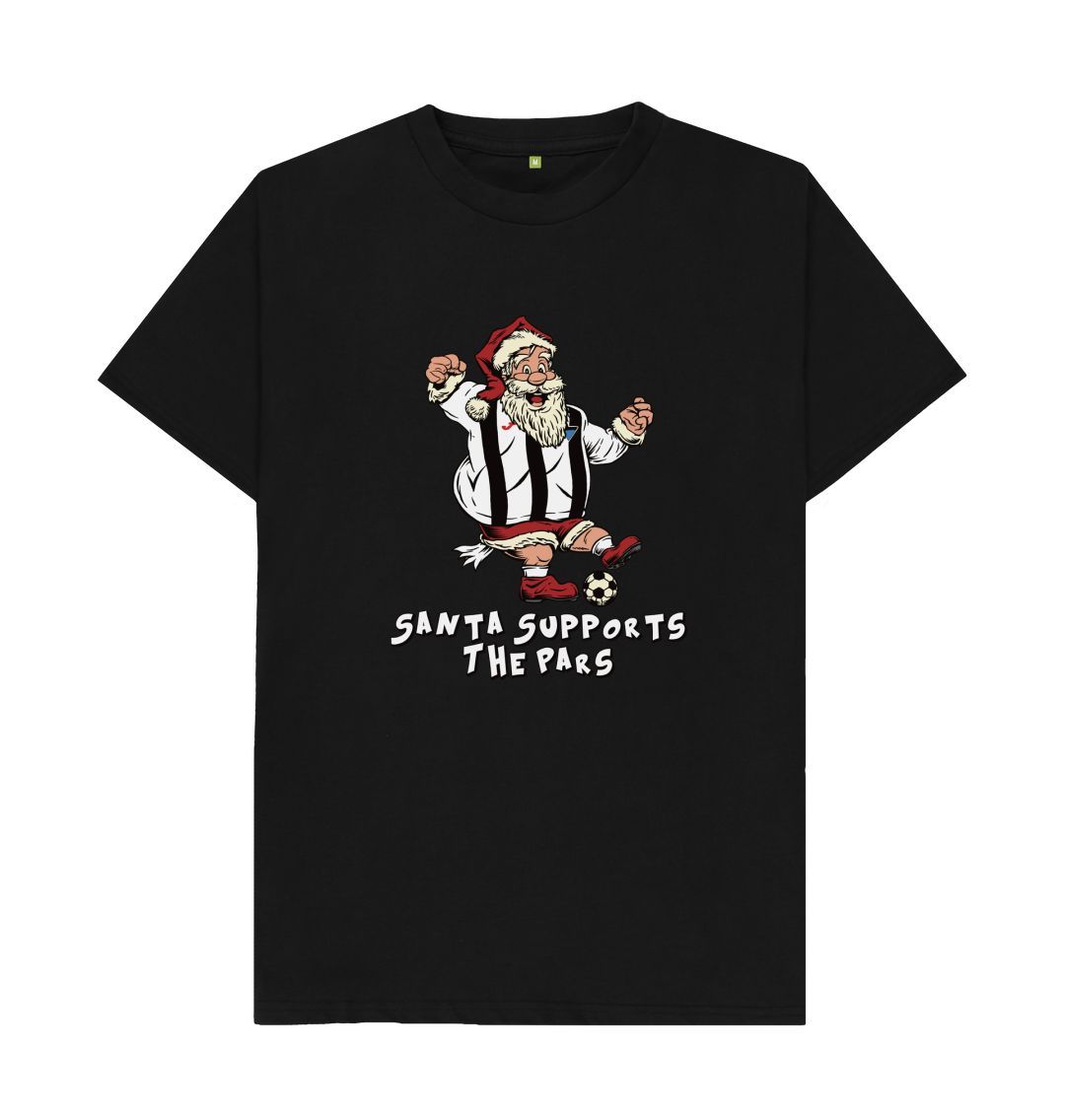 Black Dunfermline Men's Santa T-shirt