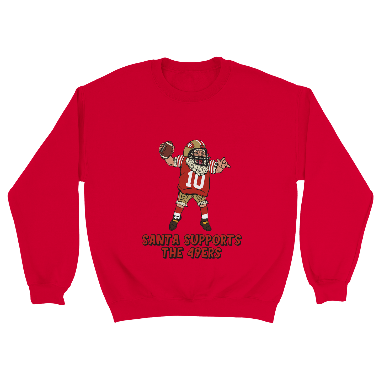 San Francisco 49ers Unisex Crewneck Santa Sweatshirt