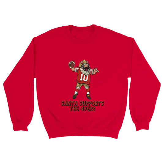 San Francisco 49ers Unisex Crewneck Santa Sweatshirt