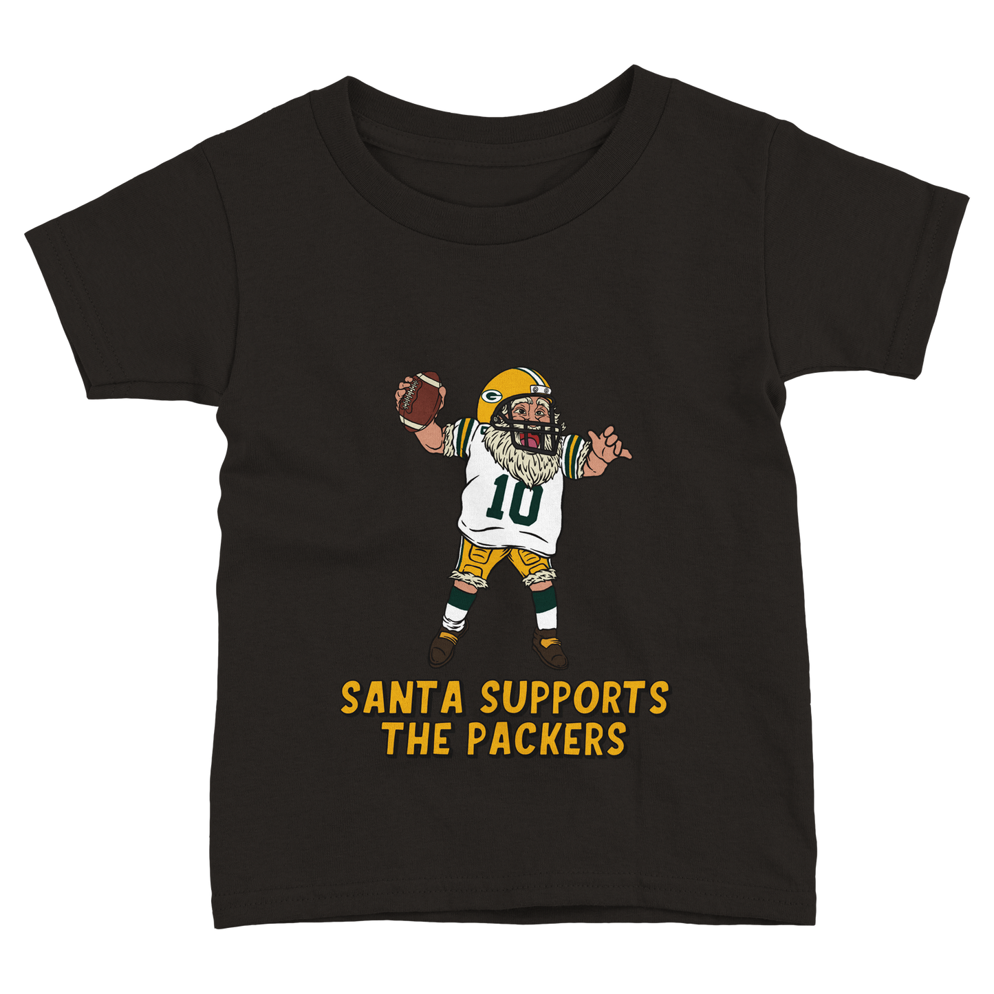 Green Bay Packers Toddler Fine Jersey Santa T-Shirt