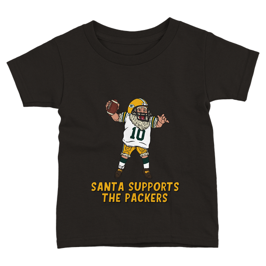 Green Bay Packers Toddler Fine Jersey Santa T-Shirt