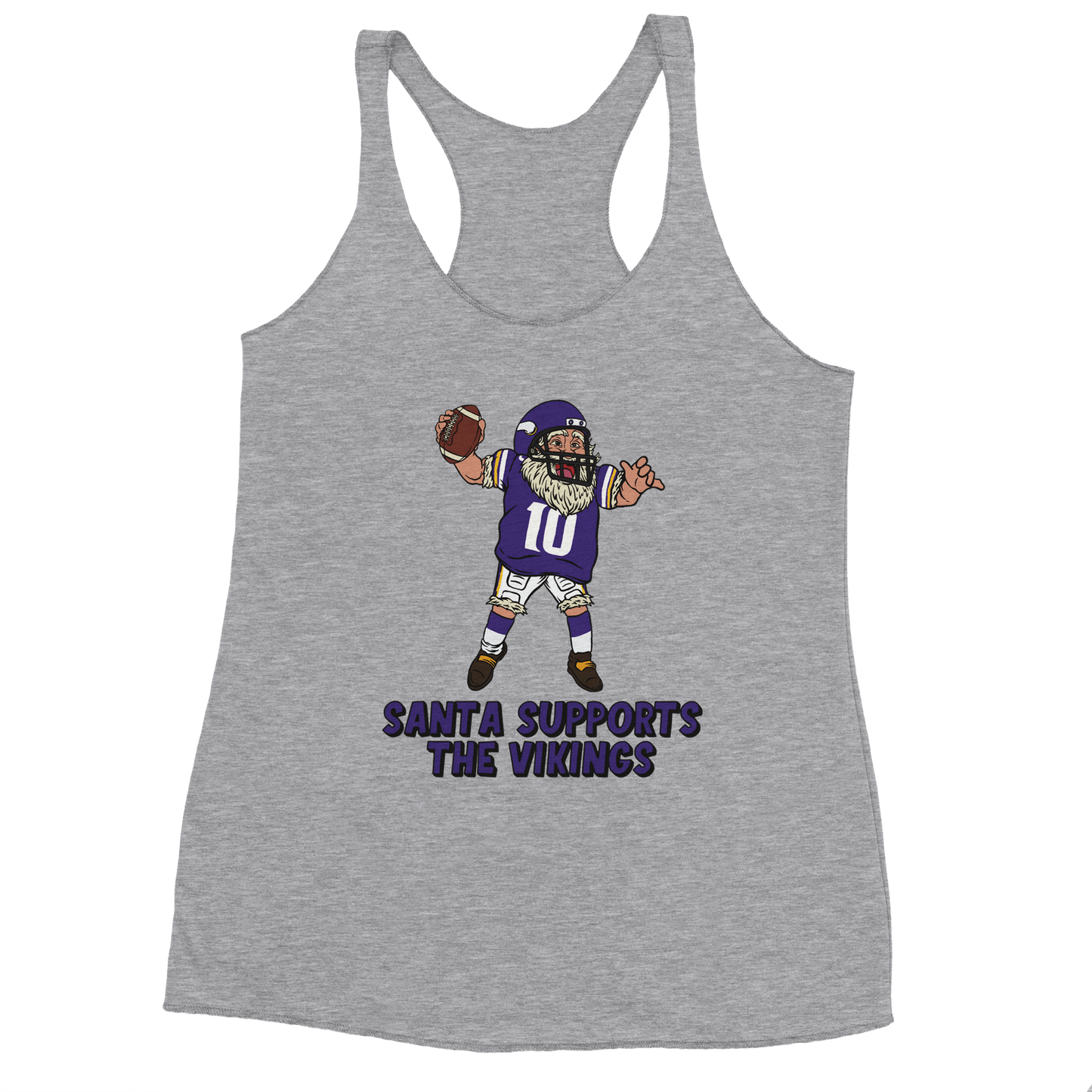 Minnesota Vikings Women's Racerback Santa Tank Top