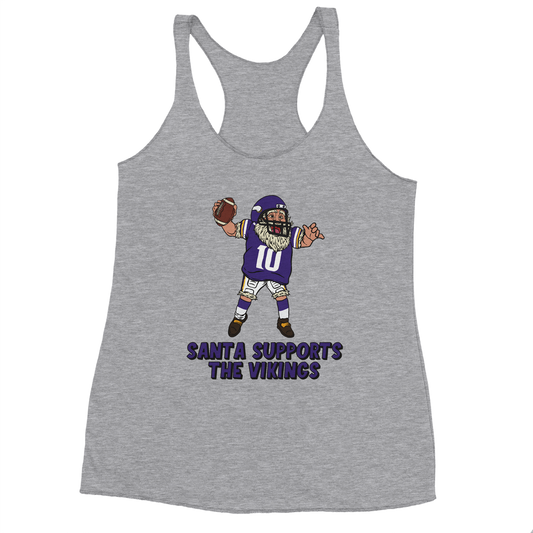 Minnesota Vikings Women's Racerback Santa Tank Top