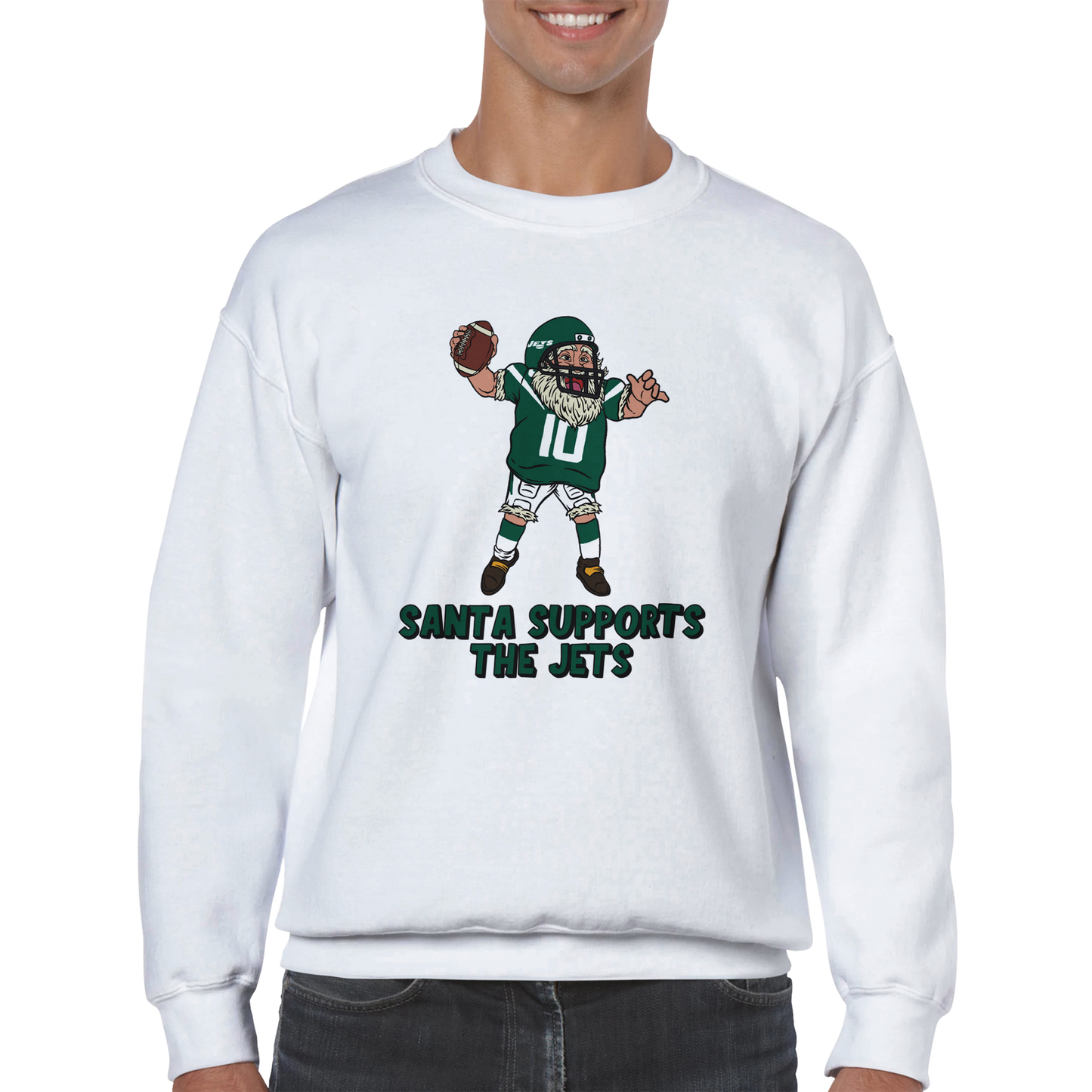 New York Jets Unisex Crewneck Santa Sweatshirt