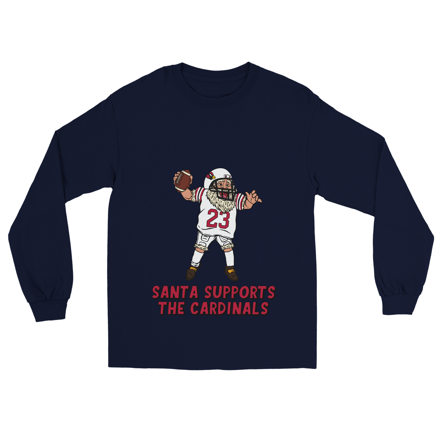 Arizona Cardinals Unisex Longsleeve Santa T-shirt