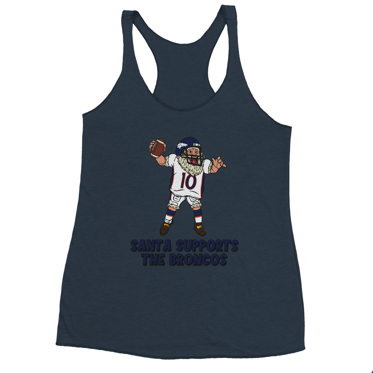 Denver Broncos Women's Racerback Santa Tank Top