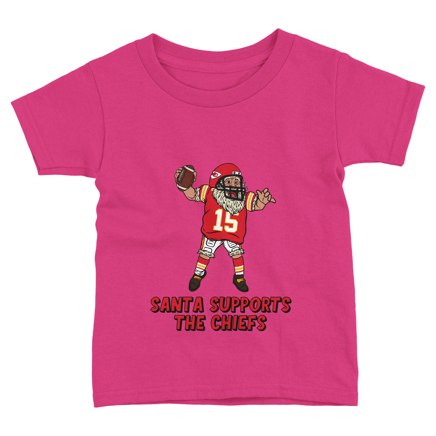 Kansas City Chiefs Toddler Fine Jersey Santa T-Shirt