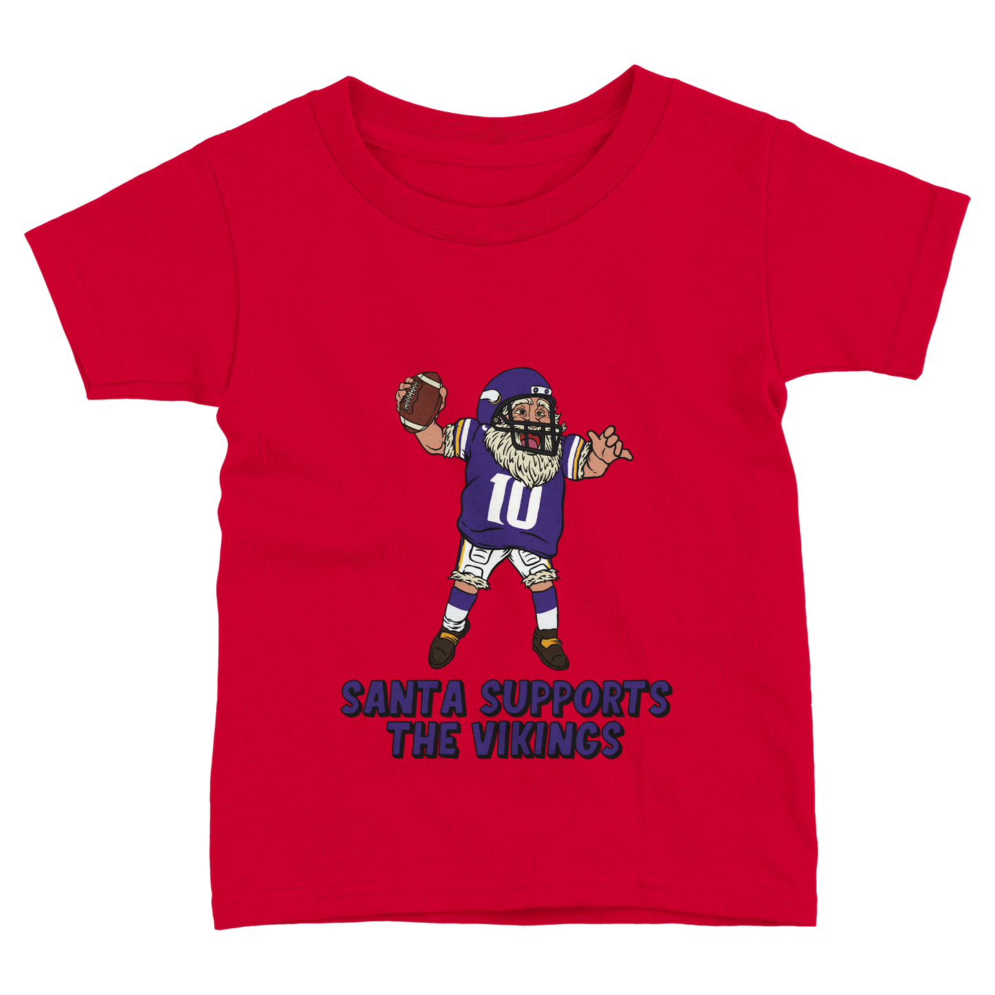 Minnesota Vikings Toddler Fine Jersey Santa T-Shirt