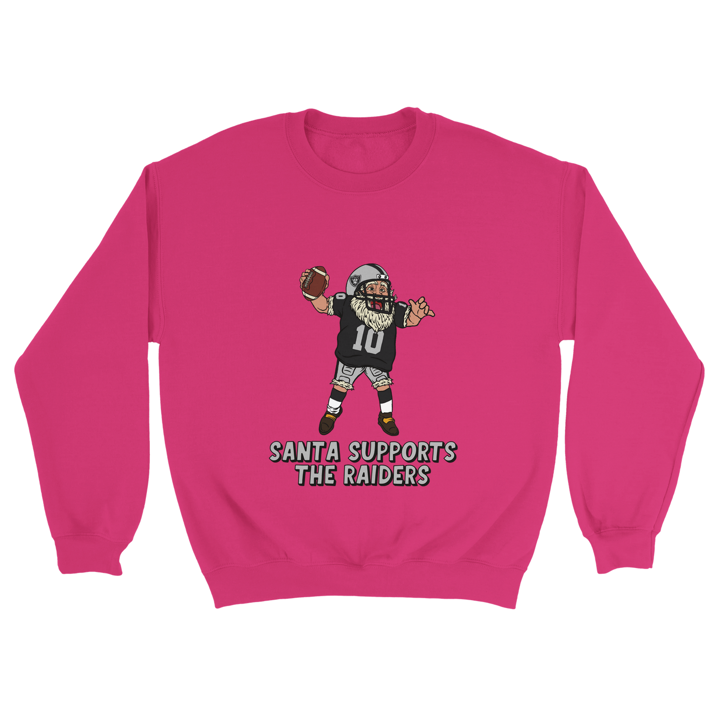 Las Vegas Raiders Unisex Crewneck Santa Sweatshirt