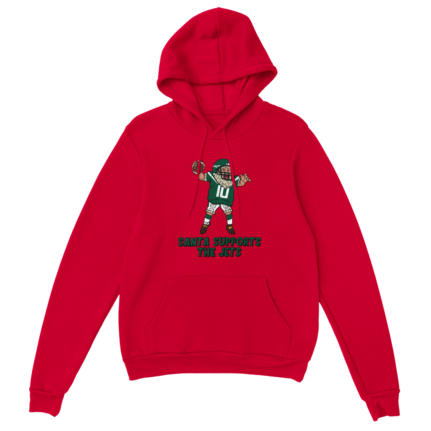 New York Jets Unisex Pullover Santa Hoodie