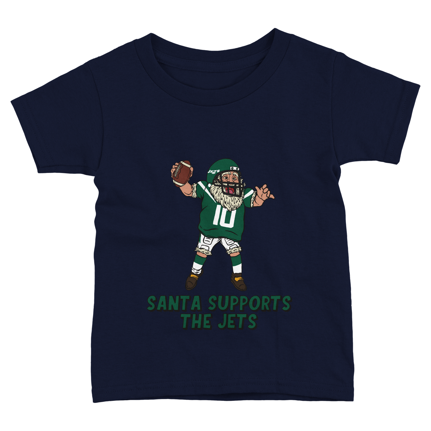 New York Jets Toddler Fine Jersey Santa T-Shirt