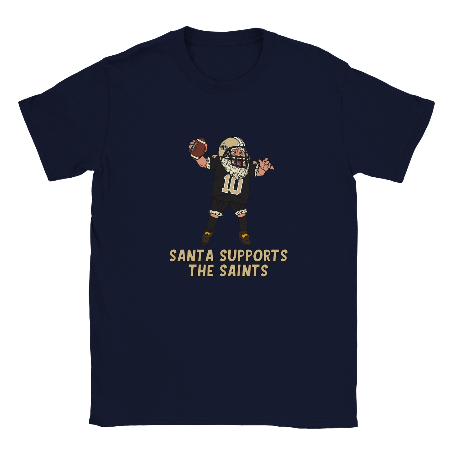 New Orleans Saints Kids Crewneck Santa T-shirt