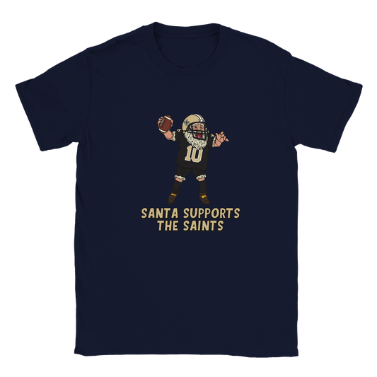 New Orleans Saints Kids Crewneck Santa T-shirt