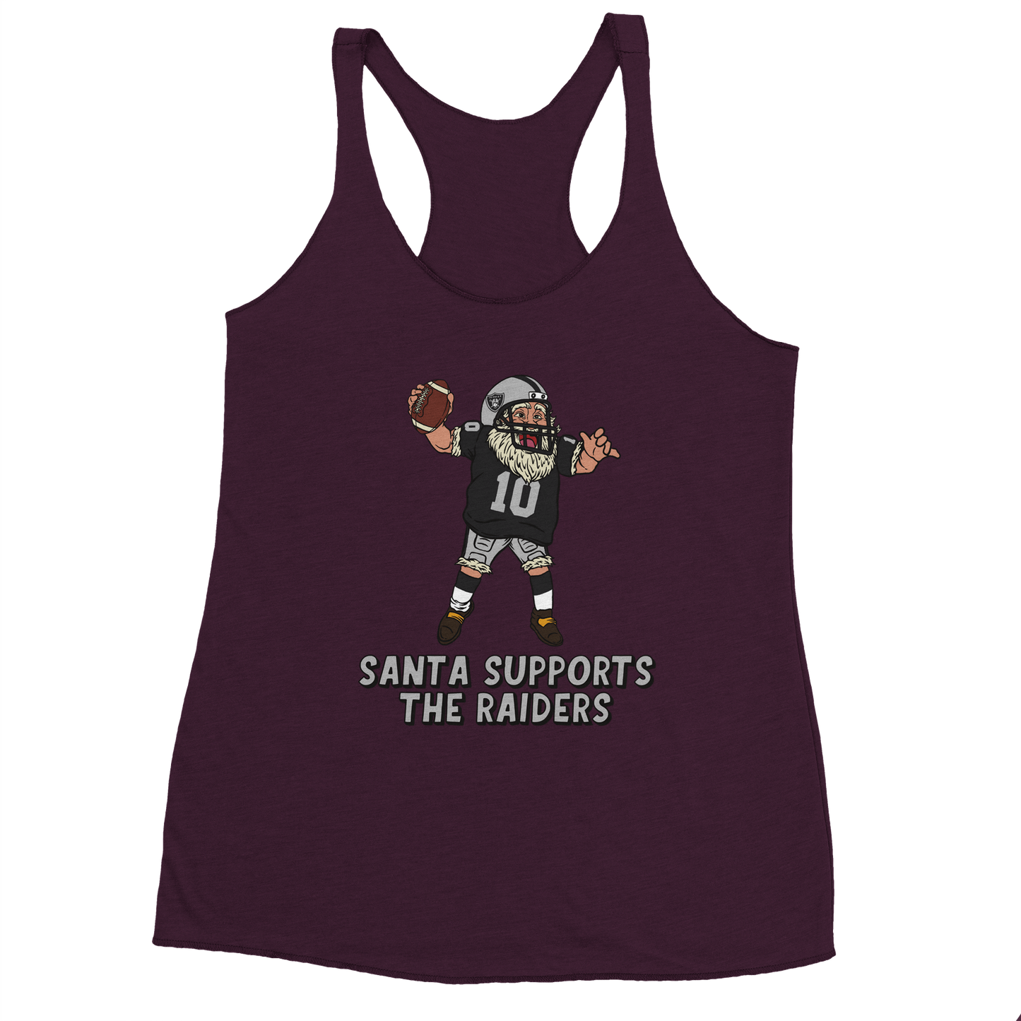 Las Vegas Raiders Women's Racerback Santa Tank Top