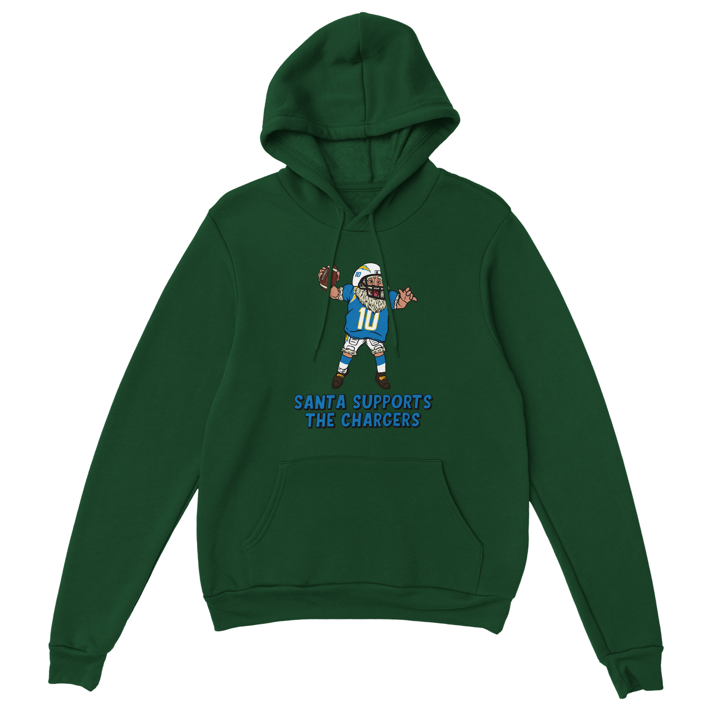 Los Angeles Chargers Unisex Pullover Santa Hoodie