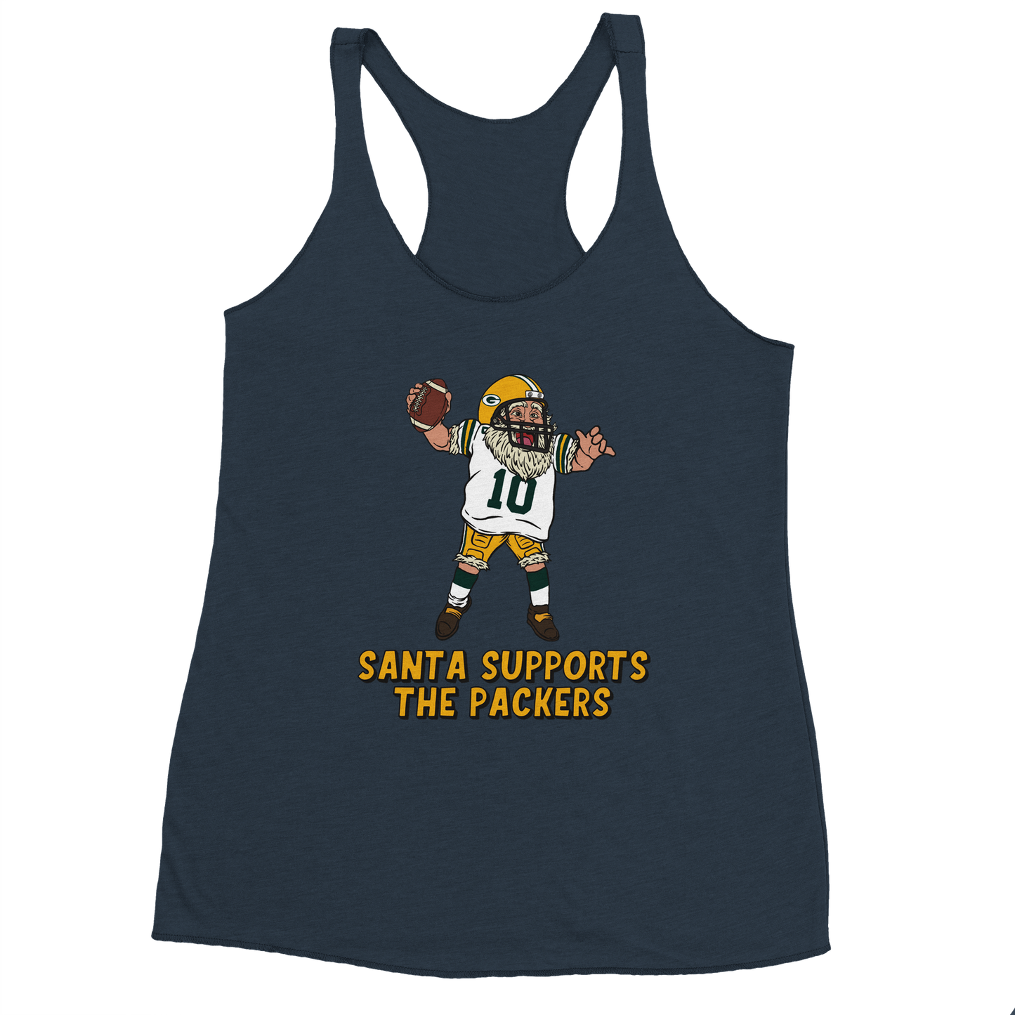 Green Bay Packers Women's Racerback Santa Tank Top