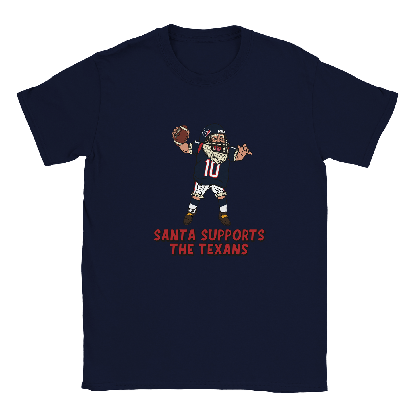 Houston Texans Kids Crewneck Santa T-shirt