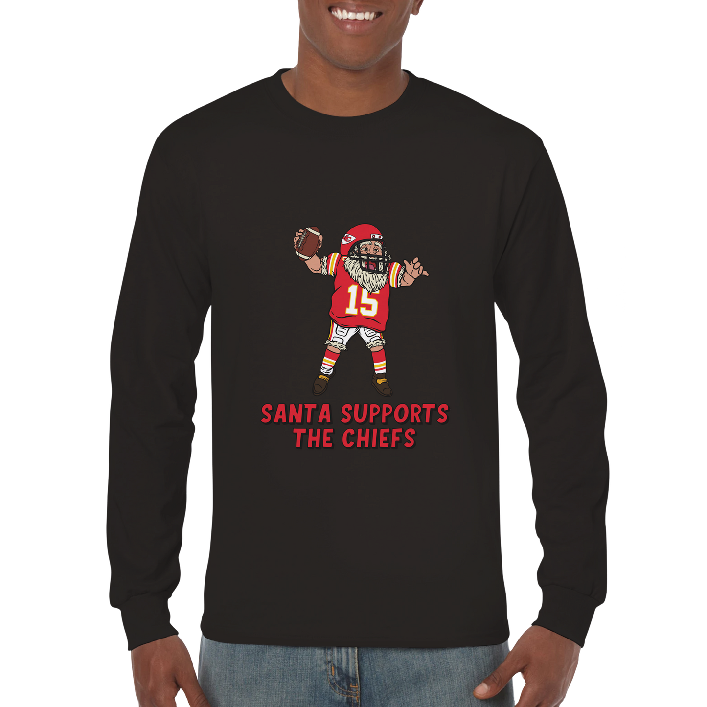 Kansas City Chiefs Unisex Longsleeve Santa T-shirt