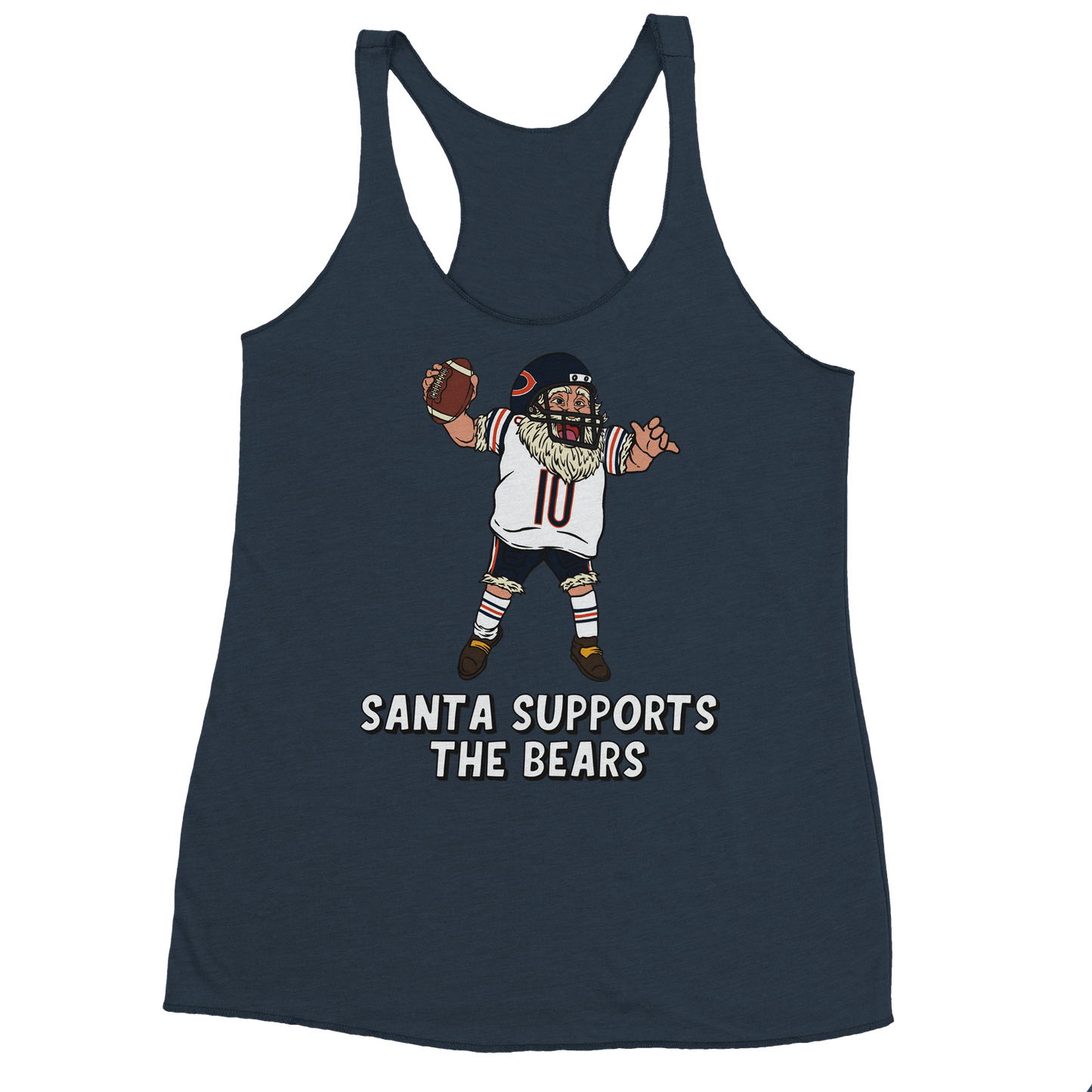 Chicago Bears Women's Racerback Santa Tank Top