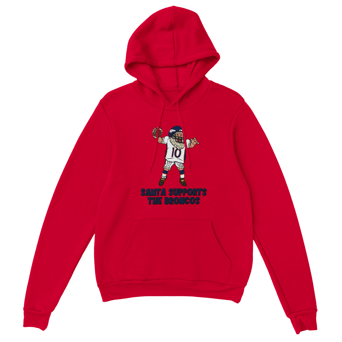 Denver Broncos Unisex Pullover Santa Hoodie