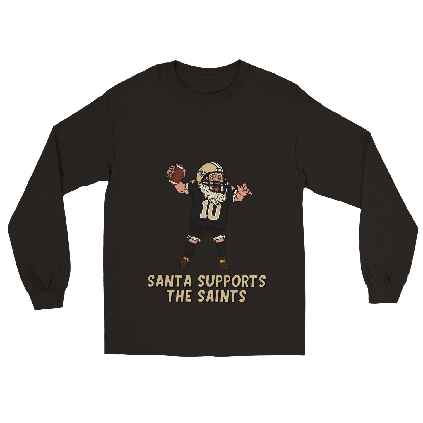 New Orleans Saints Unisex Longsleeve Santa T-shirt