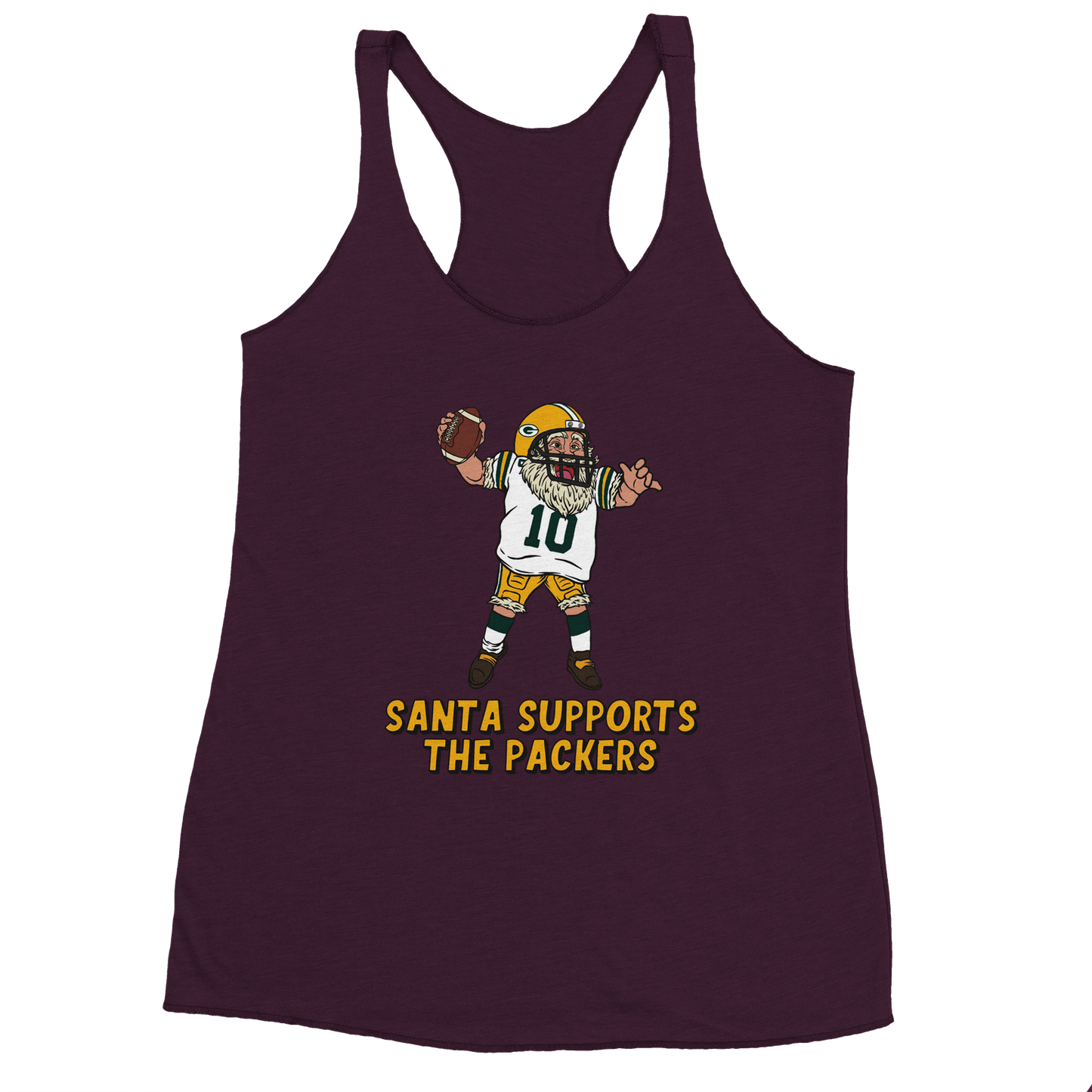 Green Bay Packers Women's Racerback Santa Tank Top