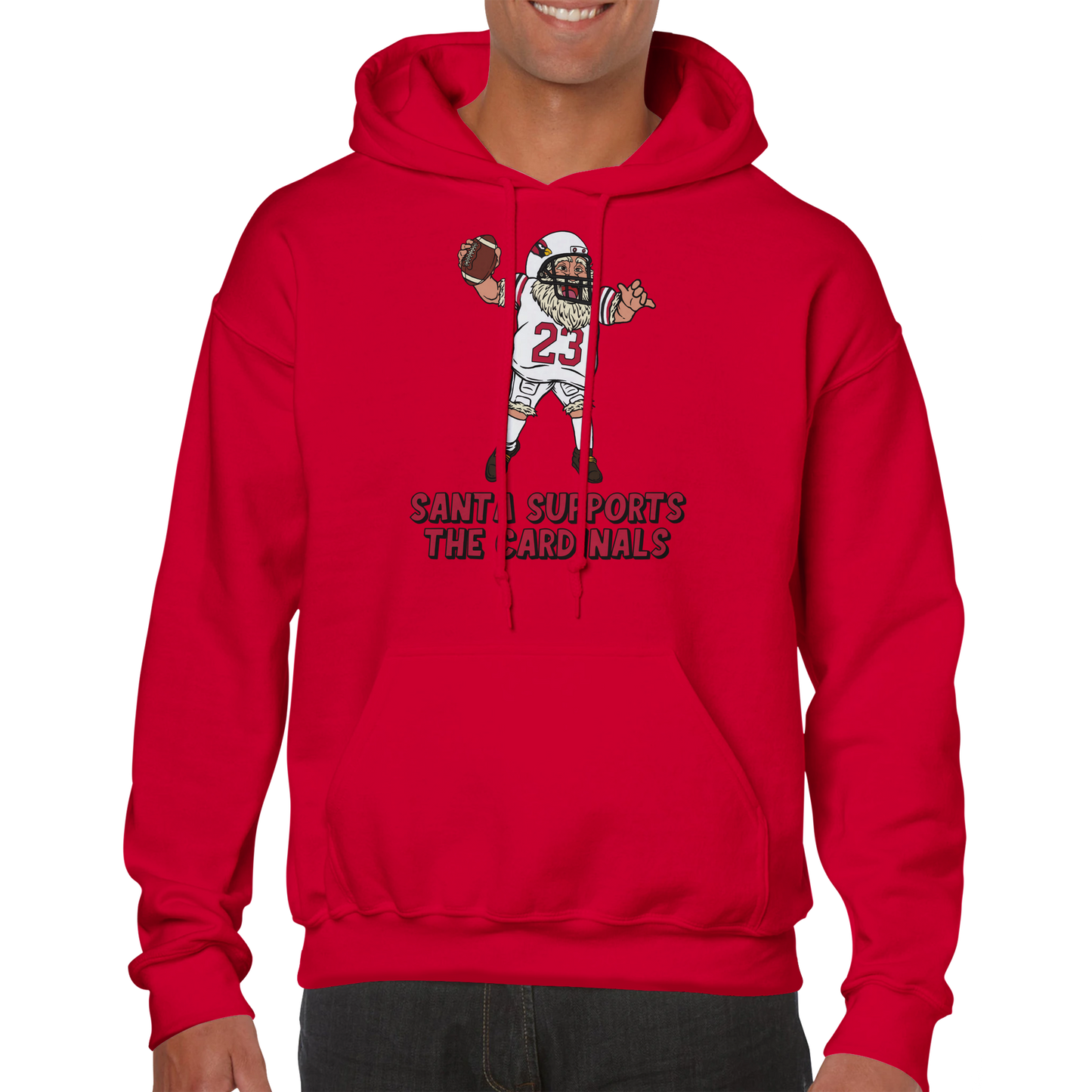 Arizona Cardinals Unisex Pullover Santa Hoodie