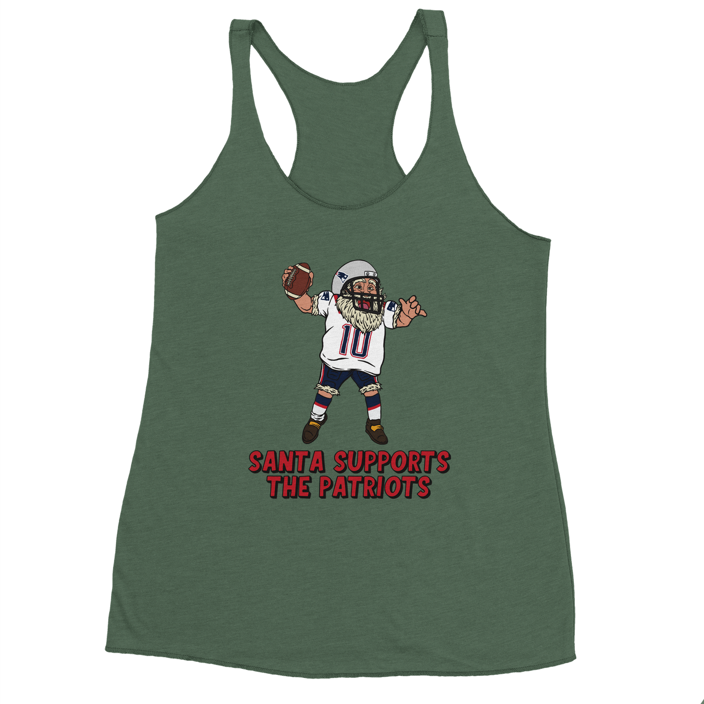 New England Patriots Women's Racerback Santa Tank Top