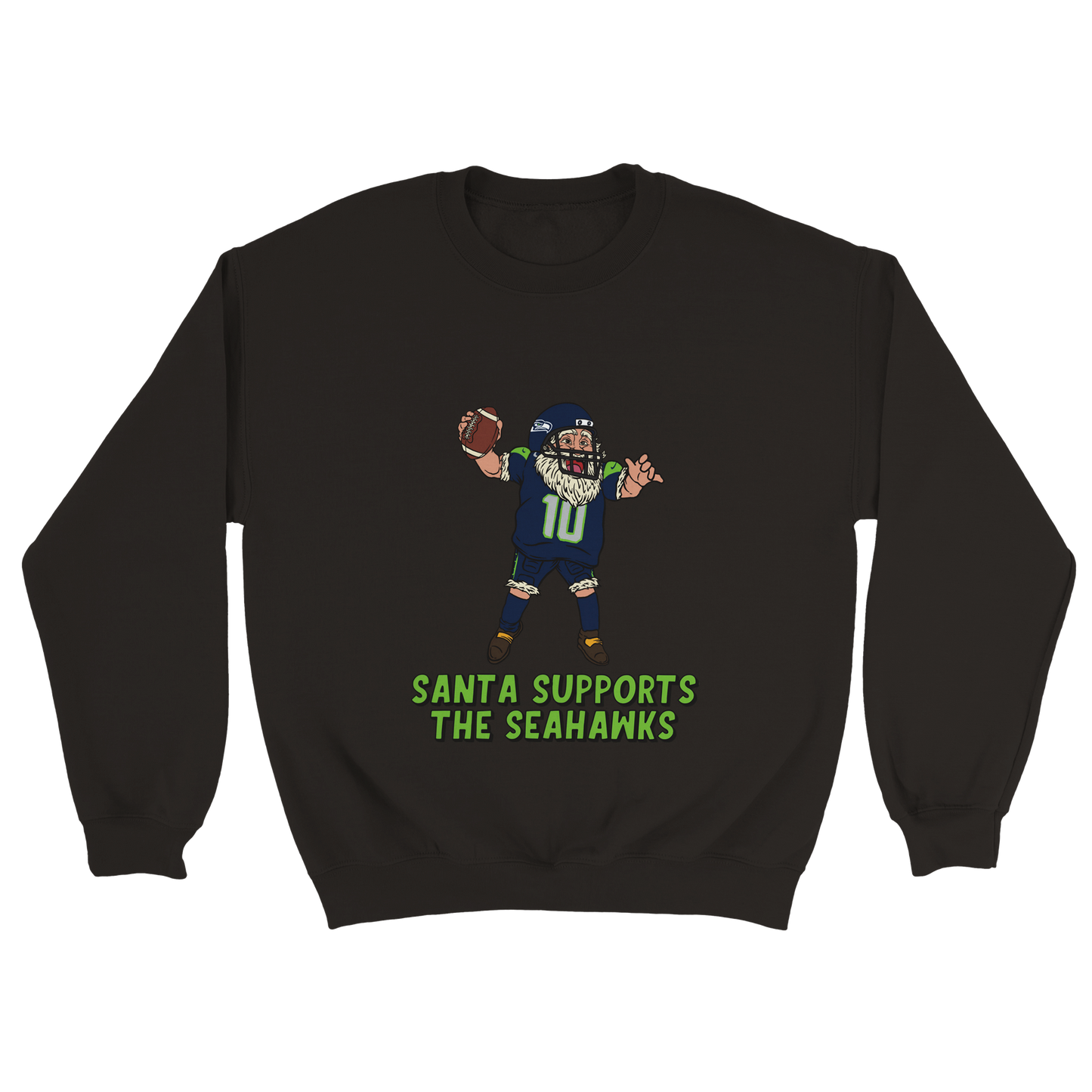 Seattle Seahawks Unisex Crewneck Santa Sweatshirt