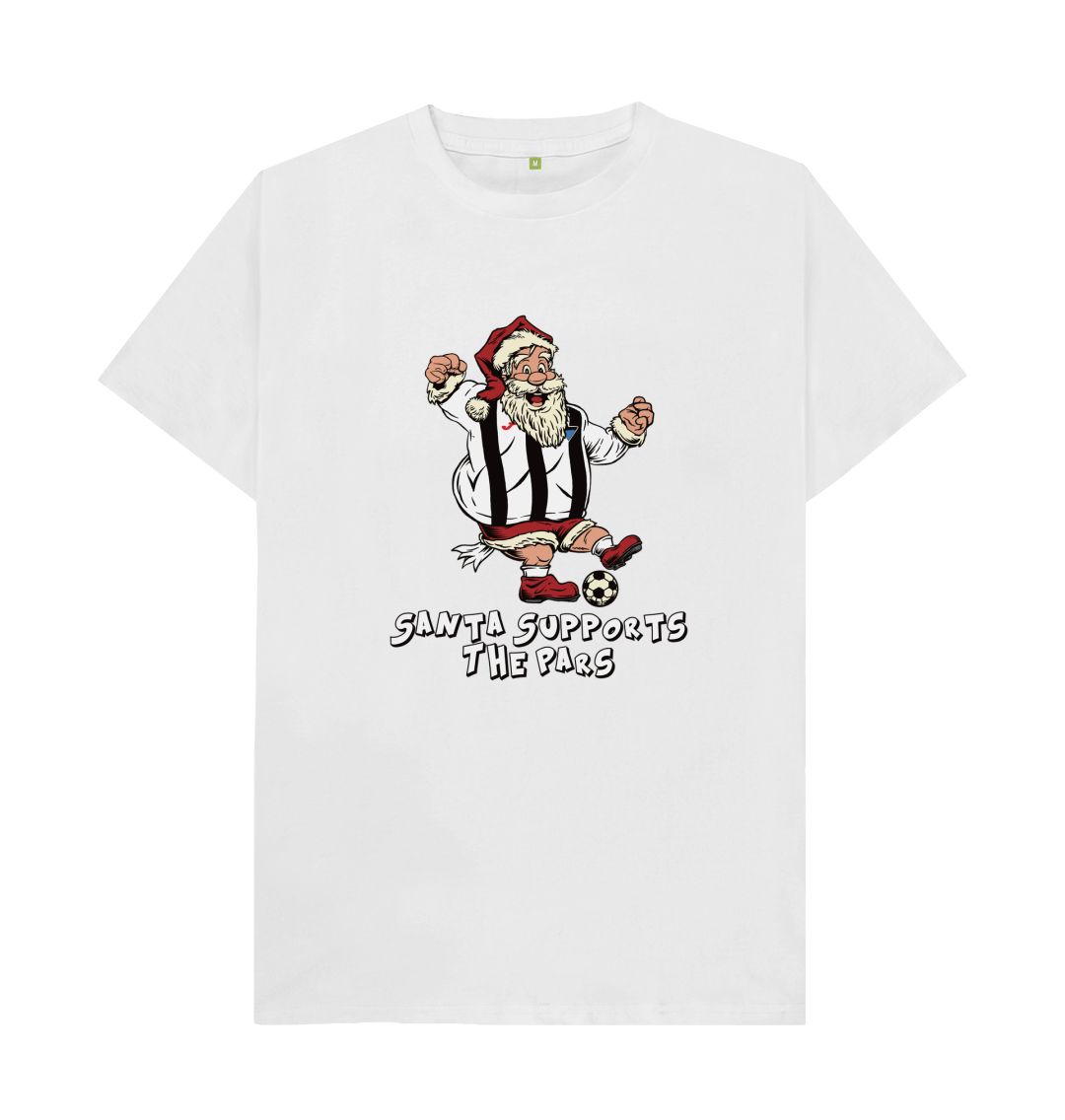 White Dunfermline Men's Santa T-shirt