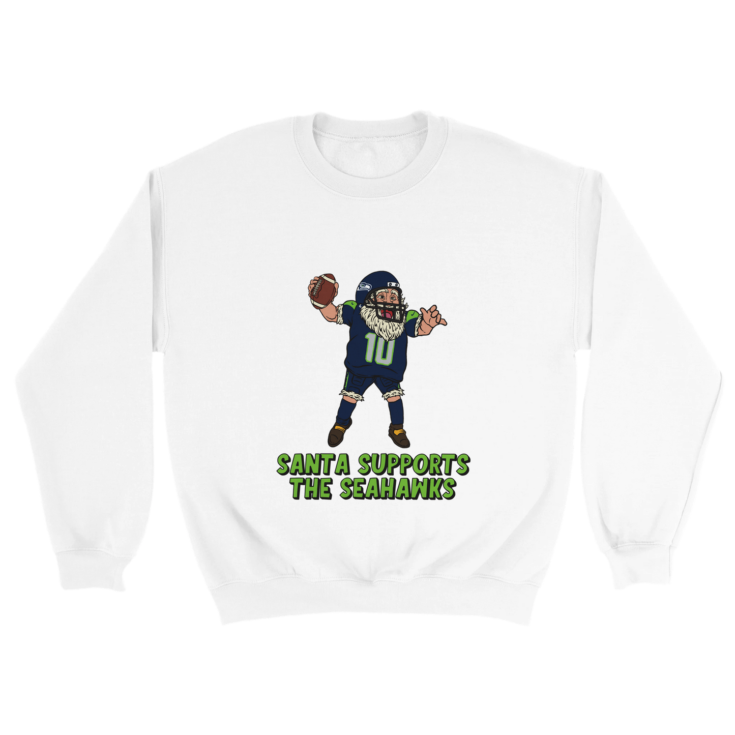 Seattle Seahawks Unisex Crewneck Santa Sweatshirt