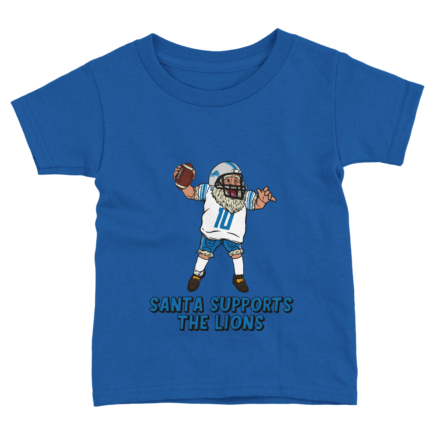 Detroit Lions Toddler Fine Jersey Santa T-Shirt