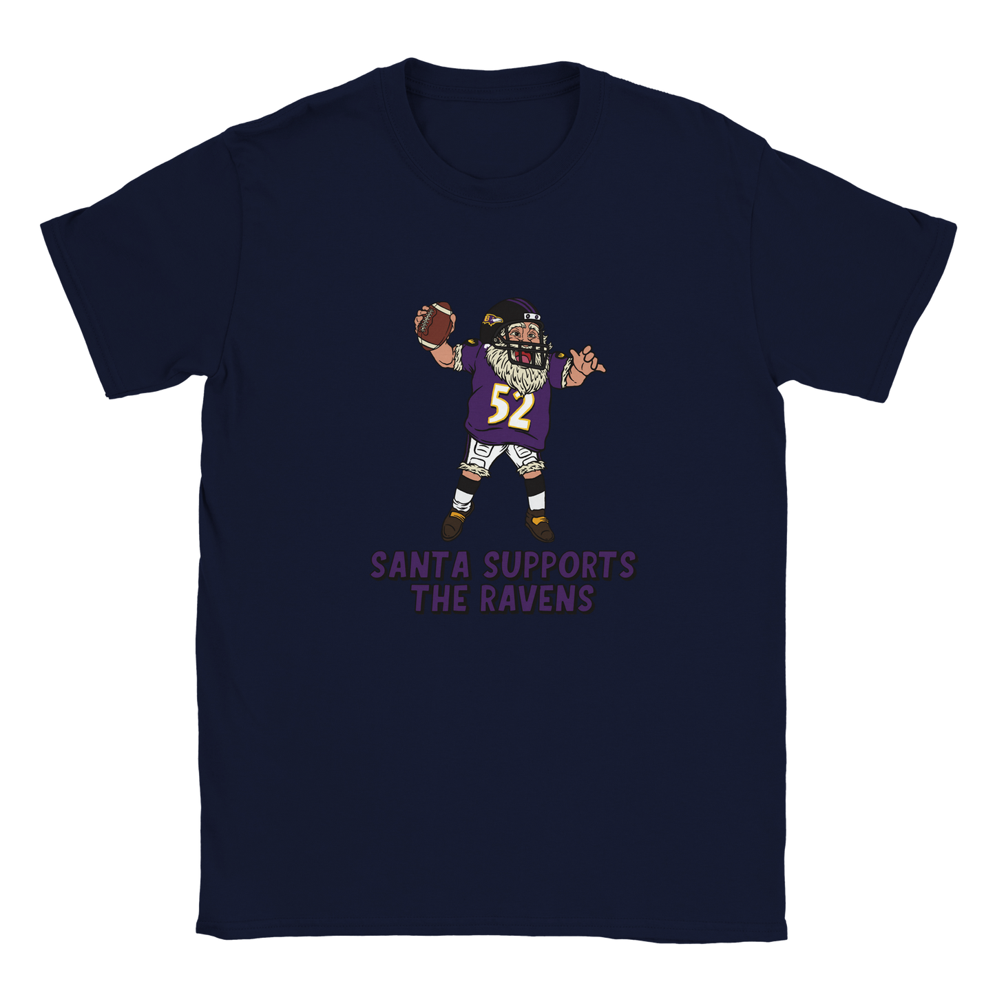 Baltimore Ravens Kids Crewneck Santa T-shirt