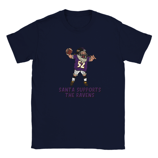 Baltimore Ravens Kids Crewneck Santa T-shirt