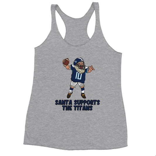 Tennessee Titans Women's Racerback Santa Tank Top