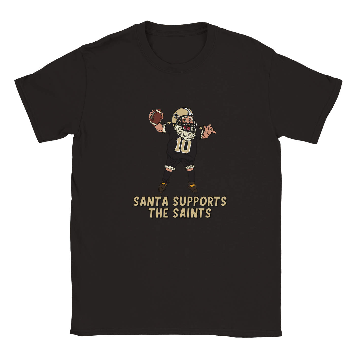 New Orleans Saints Kids Crewneck Santa T-shirt