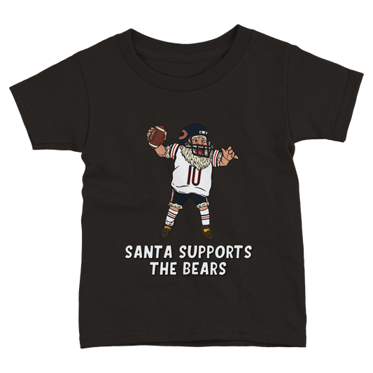 Chicago Bears Toddler Fine Jersey Santa T-Shirt