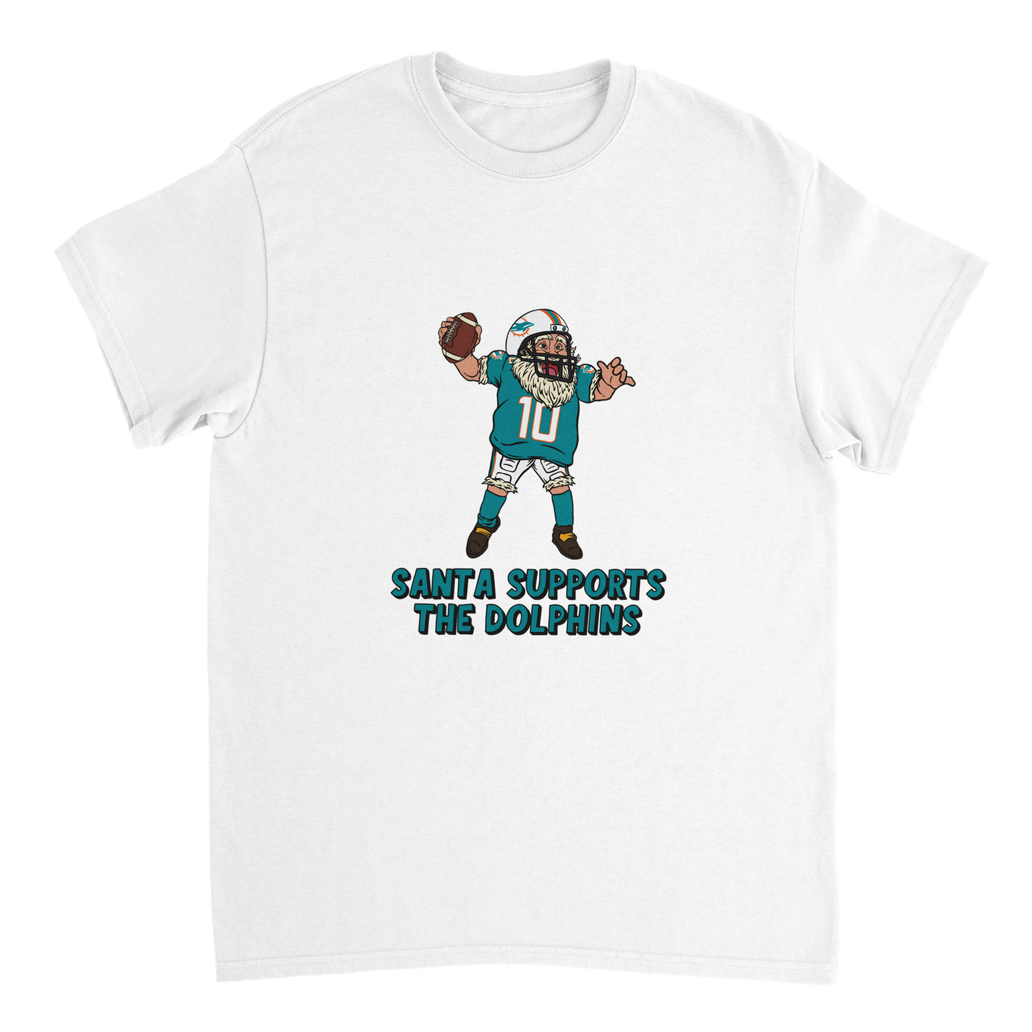 Miami Dolphins Unisex Crewneck Santa T-shirt