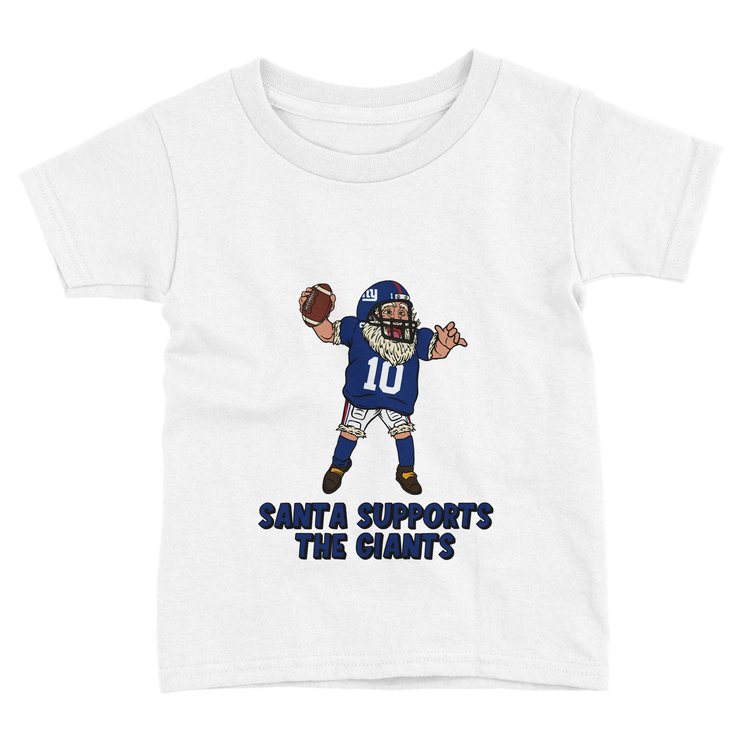 New York Giants Toddler Fine Jersey Santa T-Shirt