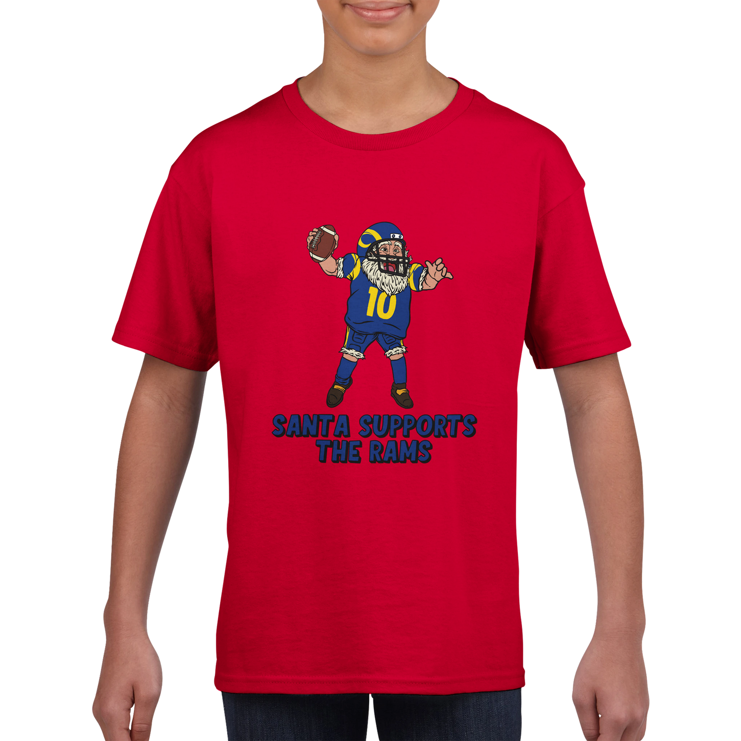 Los Angeles Rams Kids Crewneck Santa T-shirt