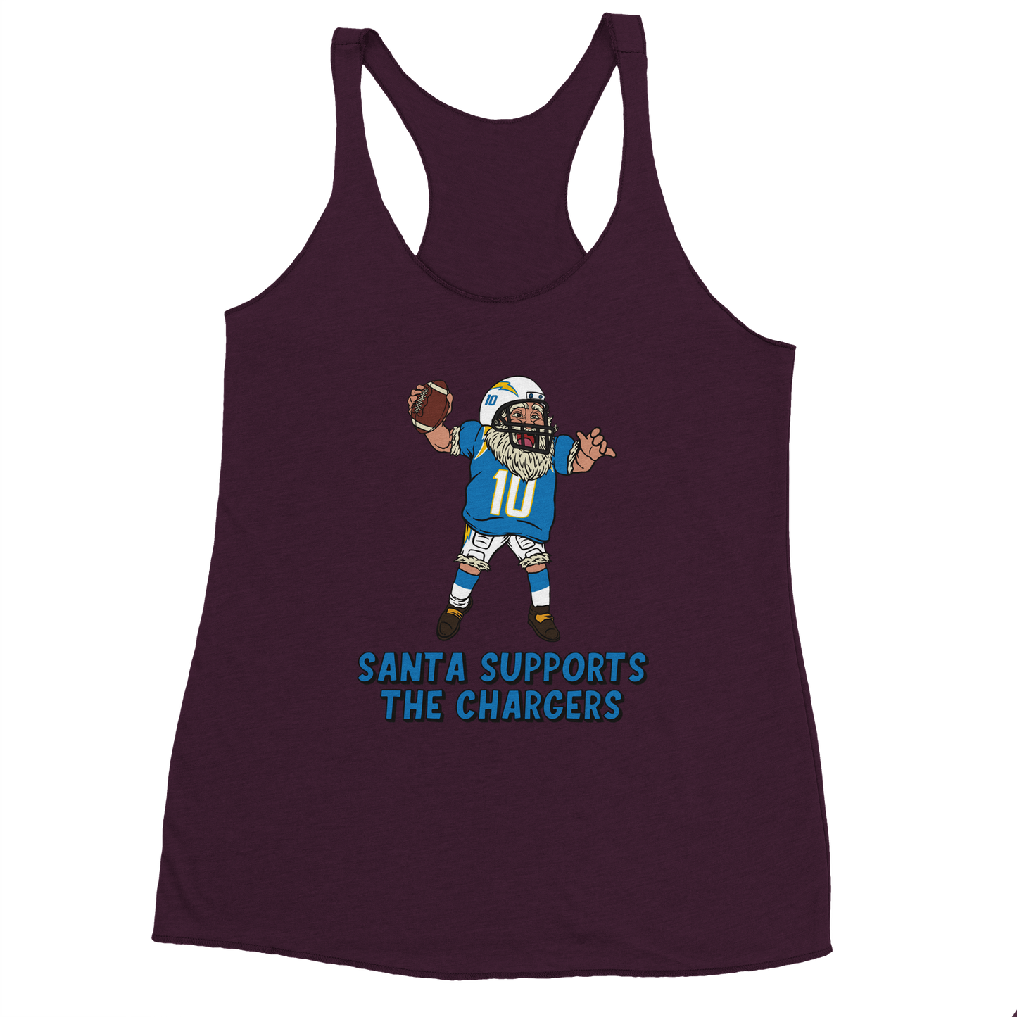 Los Angeles Chargers Women's Racerback Santa Tank Top