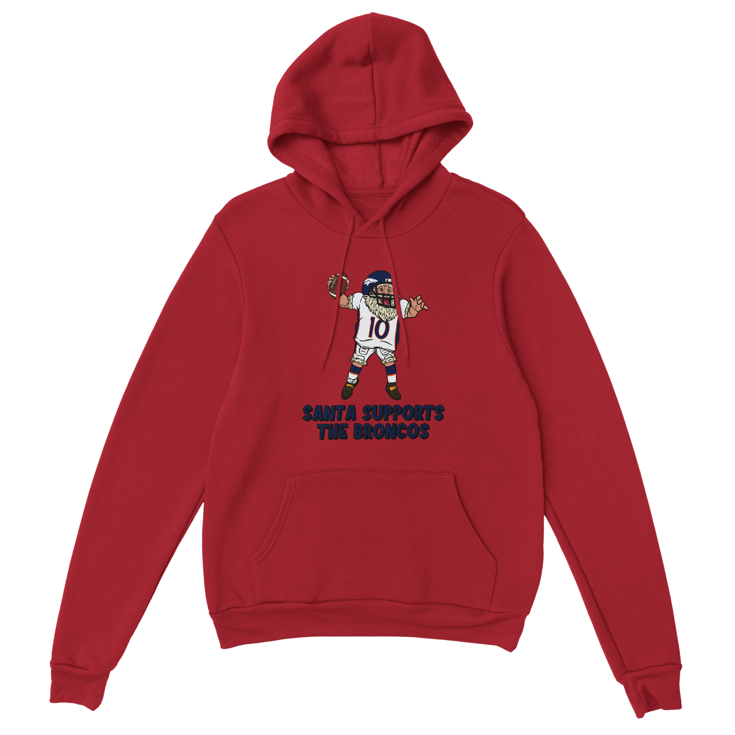 Denver Broncos Unisex Pullover Santa Hoodie