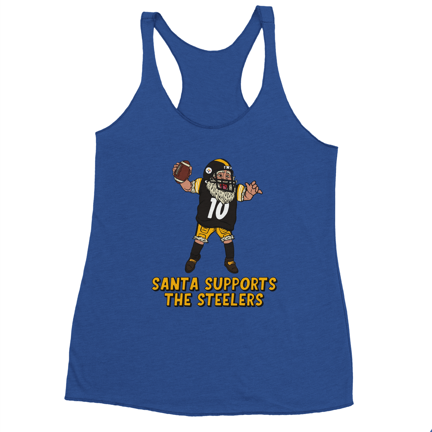 Pittsburgh Steelers Women's Racerback Santa Tank Top